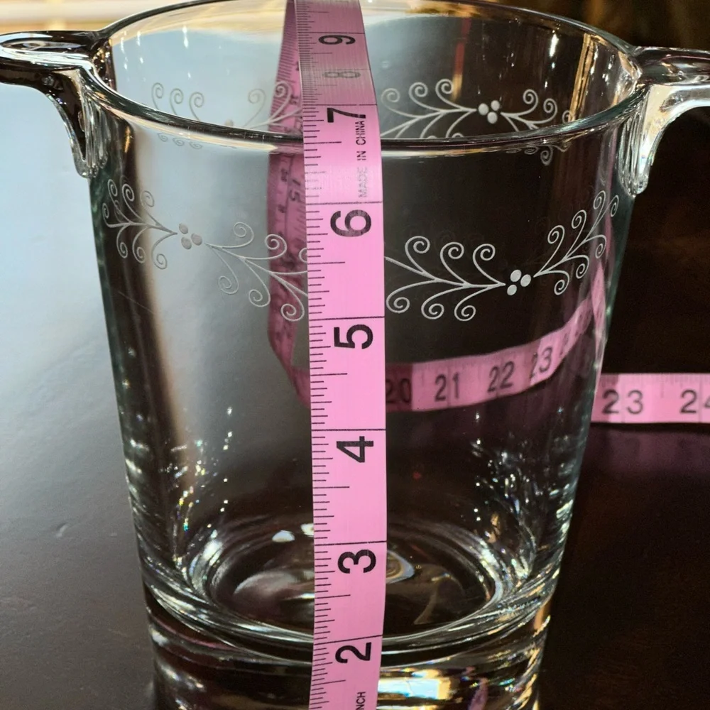 NIB STERLING CUT GLASS Ice Bucket